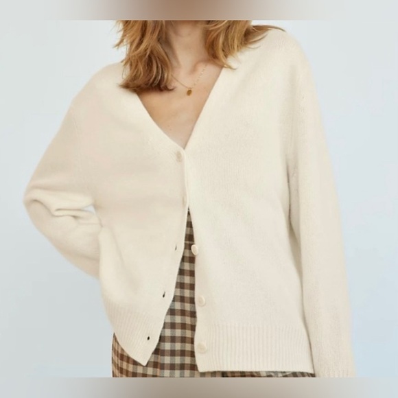 Wilfred Cream Cardigan Sweater - Picture 1 of 6